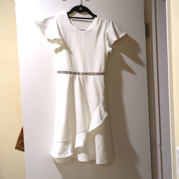 Macy's Girls WHITE dress 14 - Picture 2 of 9